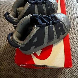 Toddler Uptempo grey and blue shoes size 6c. Smoke free home.